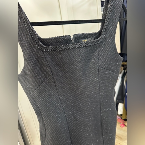Maje short rinestone dress, Elegant Black Sleeveless Dress size 36. NEW - Picture 5 of 16